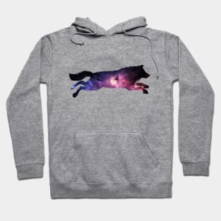 Wolf Jump Into Galaxy Hoodie